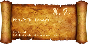 Miták Imbert névjegykártya
